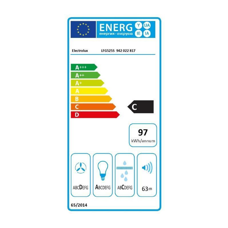 Vacuum group - ELECTROLUX - LFG525S - H 245 x L 520 x D 285 mm