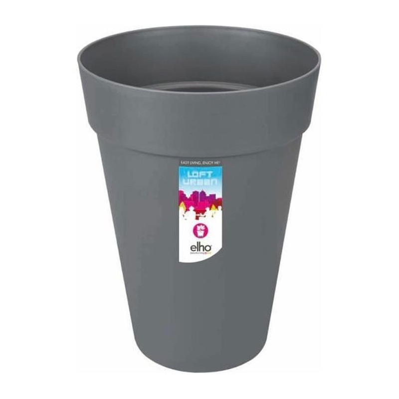 ELHO Round flower pot Loft Urban - Ø 35 cm - Anthracite gray