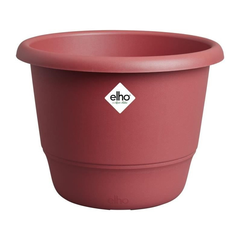 Flowerpot - ELHO - Amiga Round 25 - Red - L 25 x W 24.5 x H 18 cm - Ou