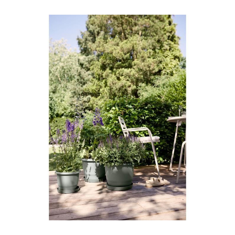 Flowerpot - ELHO - Amiga Round 40 - Green - Ø 39 x H 29 cm - Outdoor