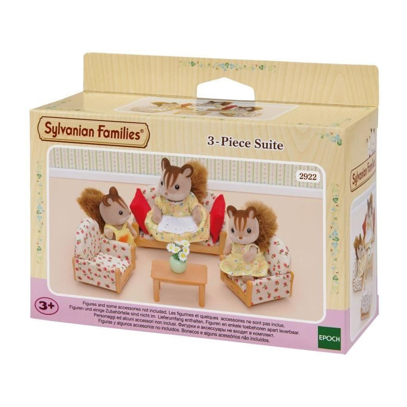 SYLVANIAN FAMILIES 4464 Sofa + 2 Armchairs + Table