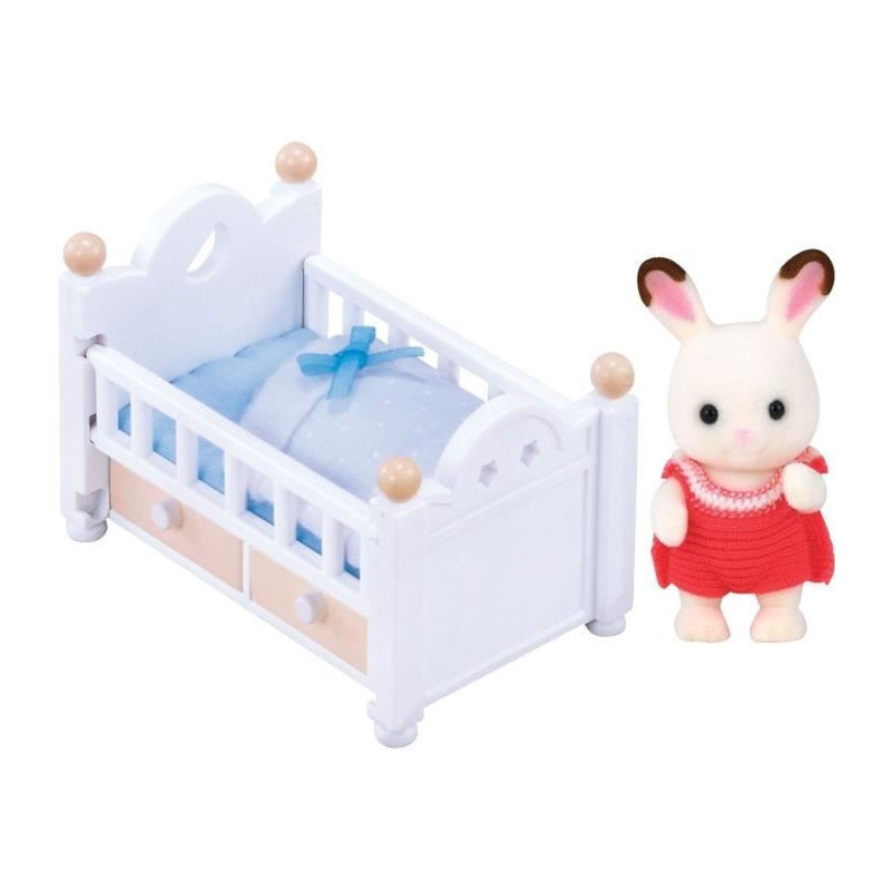 SYLVANIAN FAMILIES 5017 Baby Rabbit Chocolate Bed