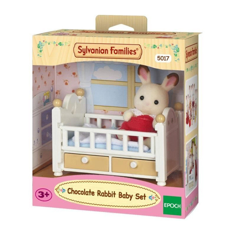 SYLVANIAN FAMILIES 5017 Baby Rabbit Chocolate Bed