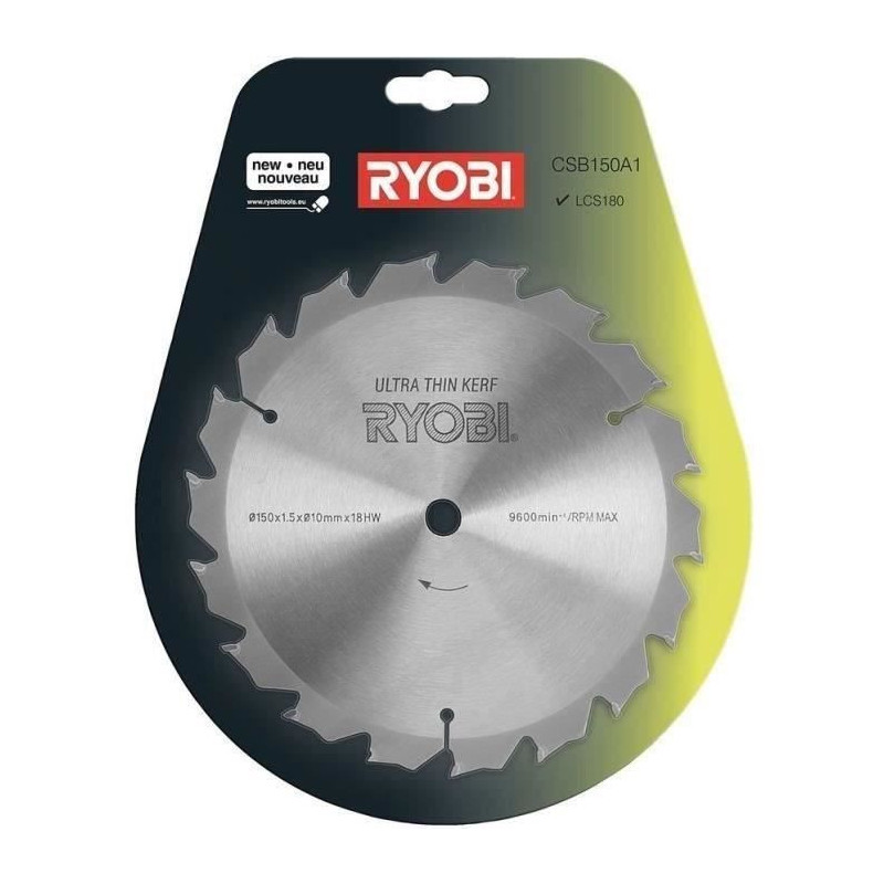 RYOBI ULTRA FINE blade 150 mm - 18 teeth - bore 10 mm