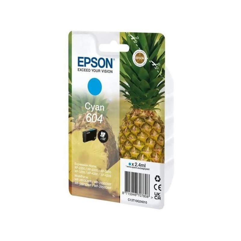 Ink - EPSON - Cyan - Pineapple 604