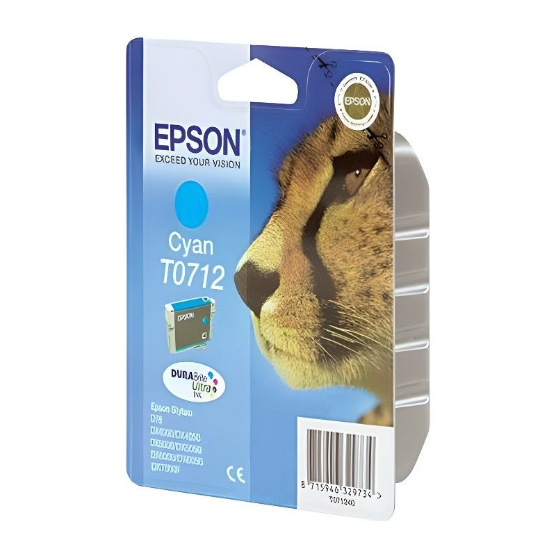 EPSON Cartridge T0712 - Cheetah - Cyan