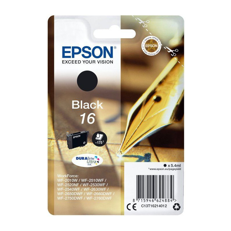 EPSON T1621 Cartridge - Fountain Pen - Black