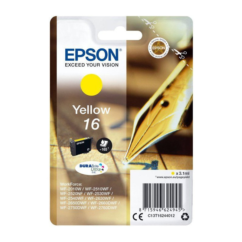 EPSON Pack of 1 Cartridge - Yellow - Standard 3.1ml - Blister