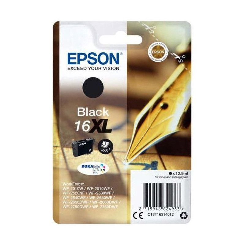 EPSON 16XL Cartridge - Black - 12.9ml - 500 pages
