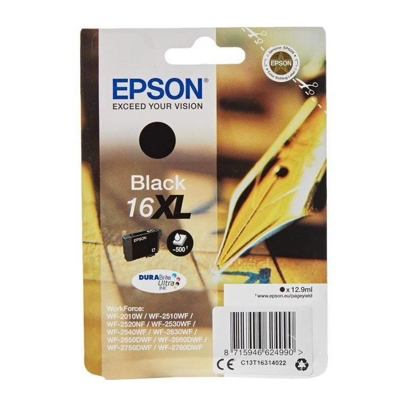 EPSON 16XL Cartridge - Black - 12.9ml - 500 pages