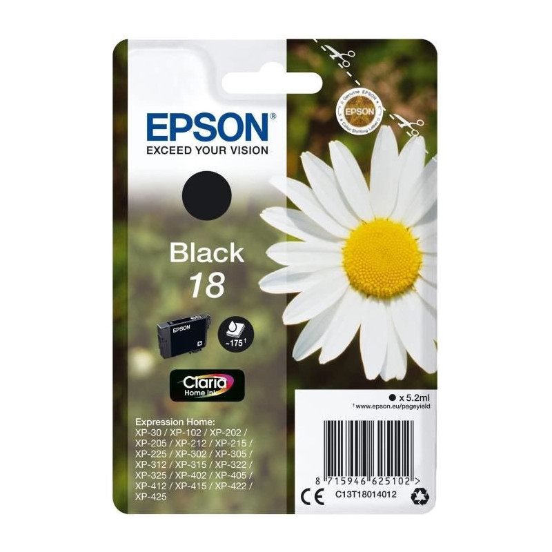 EPSON T1801 Cartridge - Daisy - Black