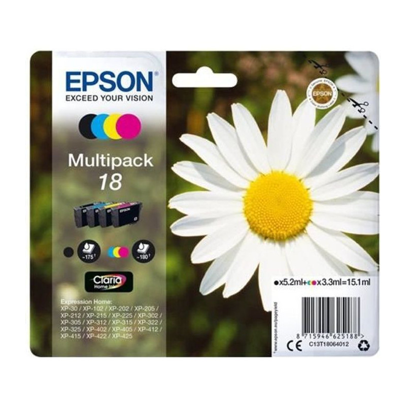 EPSON Multipack T1806 - Daisy - Black, Cyan, Magenta, Yellow