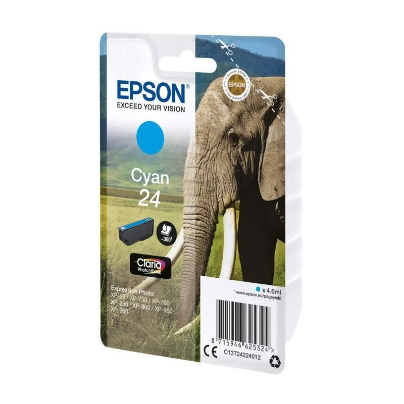 EPSON Cartridge T2422 - Elephant - Cyan