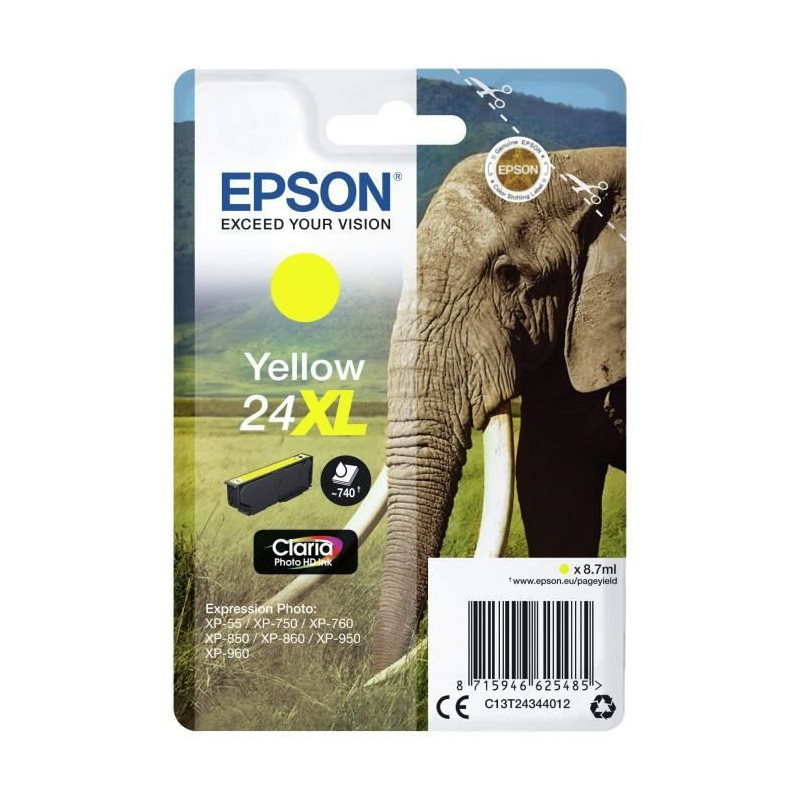 EPSON T2434 Cartridge - Elephant - Yellow XL