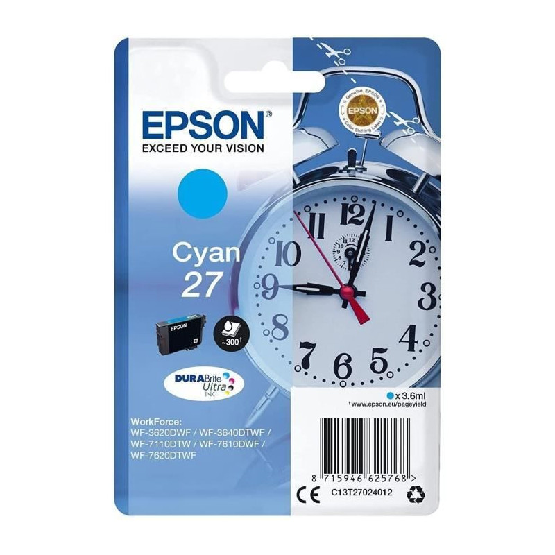 EPSON T2702 Cartridge - Alarm Clock - Cyan
