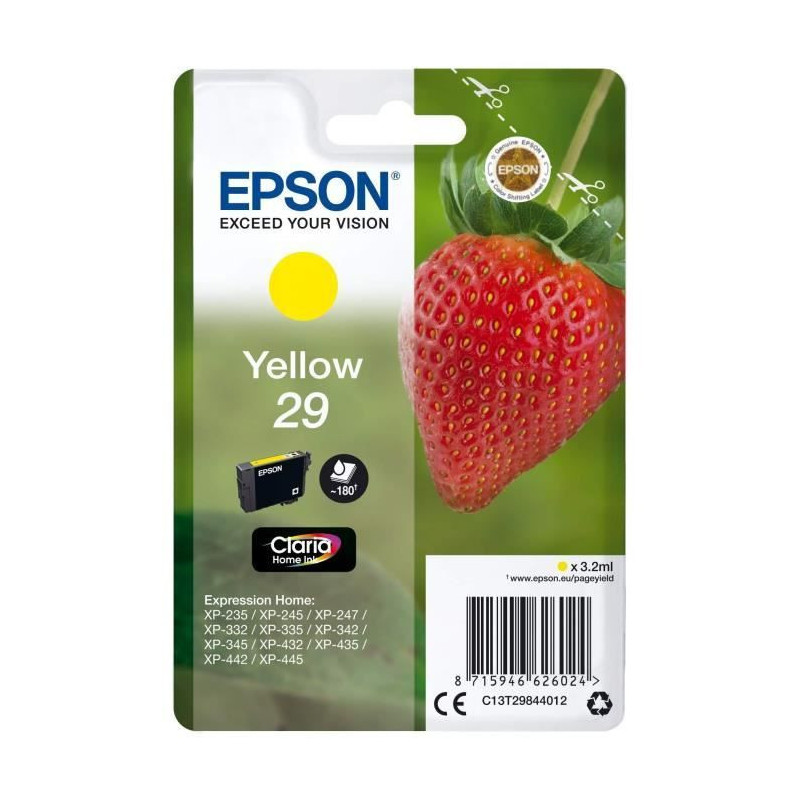 EPSON T2984 Cartridge - Strawberry - Yellow