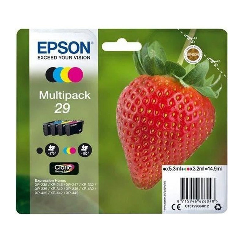 EPSON Multipack T2986 - Strawberry - Black, Cyan, Magenta, Yellow