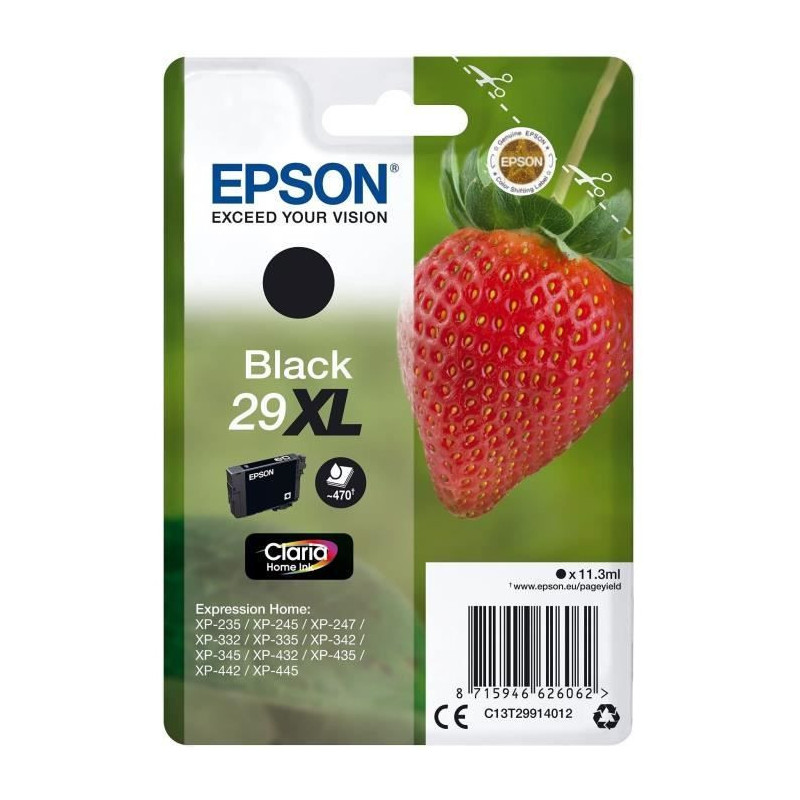 EPSON T2991 Cartridge - Strawberry - Black XL