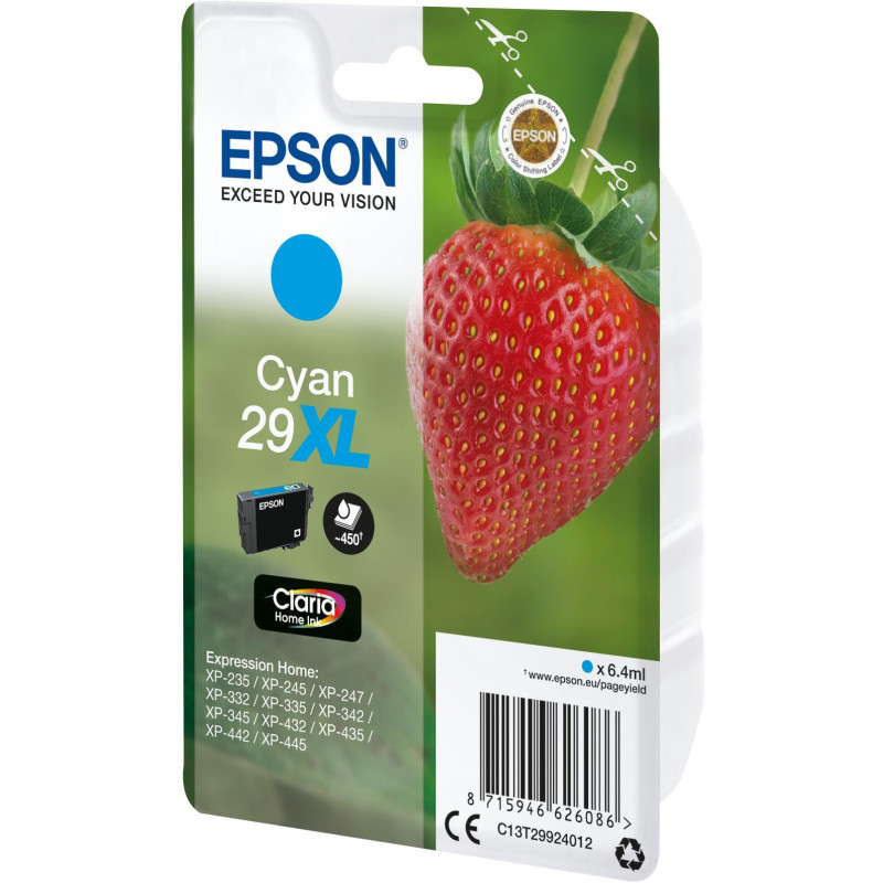 EPSON T2992 Cartridge - Strawberry - Cyan XL