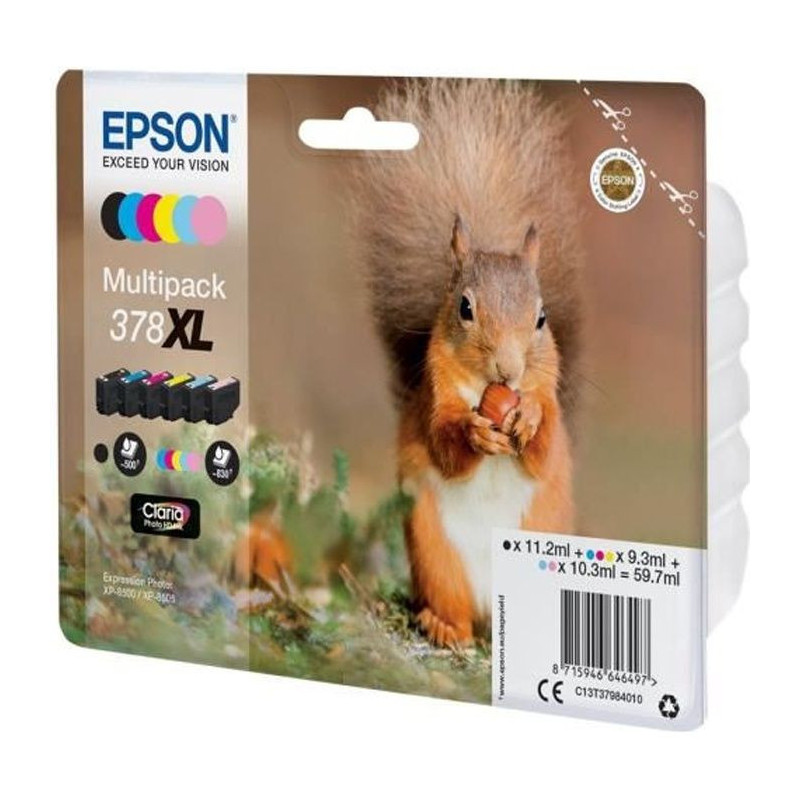 EPSON 378XL Multipack - Pack of 6 - XL - Black, Yellow, Cyan, Magenta,
