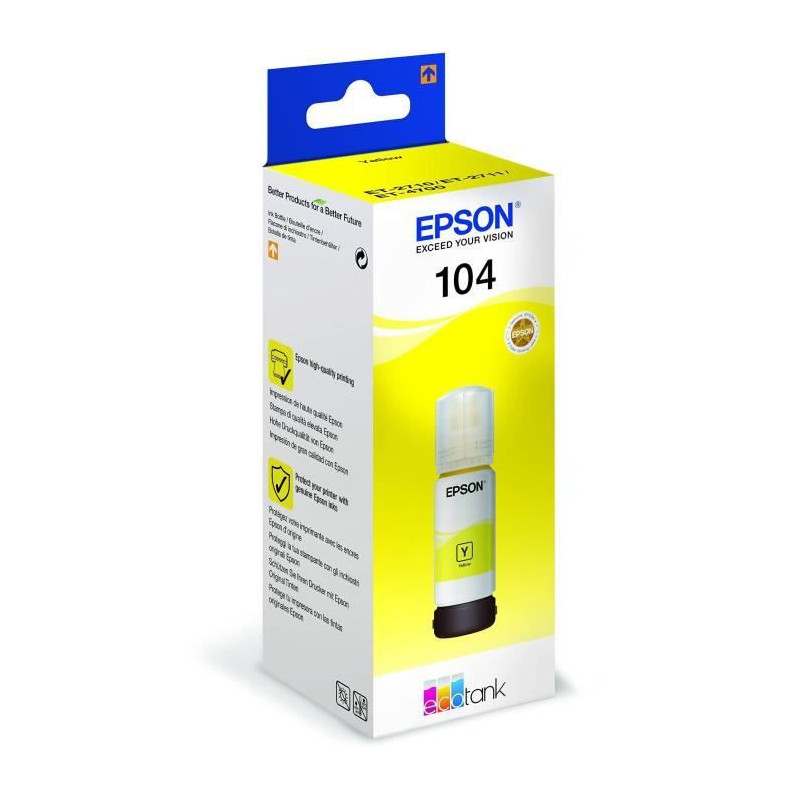 EPSON Epson EcoTank 104 Ink Refill Kit - Yellow - Inkjet - 7500 Pages