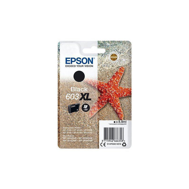 EPSON Inkjet Singlepack 603XL Ink Cartridge - Black