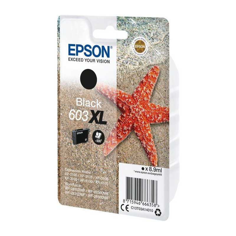 EPSON Inkjet Singlepack 603XL Ink Cartridge - Black