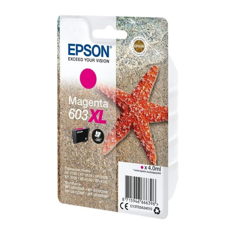 EPSON Inkjet Cartridge Singlepack 603XL Ink - Magenta
