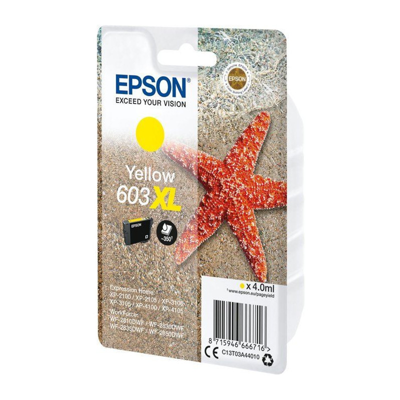 EPSON Inkjet Singlepack 603XL Ink - Yellow