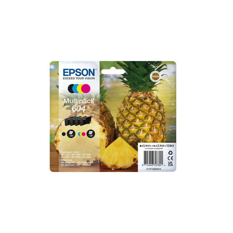 Ink - EPSON - Multipack 4 colors - 10.6ml per cartridge - Compatible E