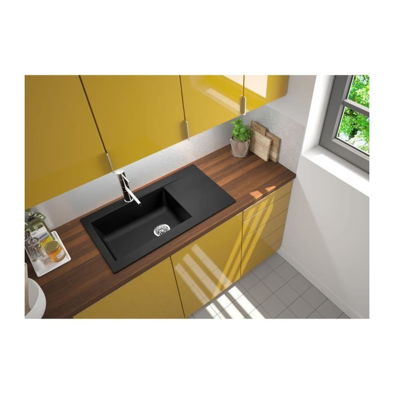 Stradour Sink Kitchen Builter 1 Large Bac + 1 Einna Drave - Resin - 86