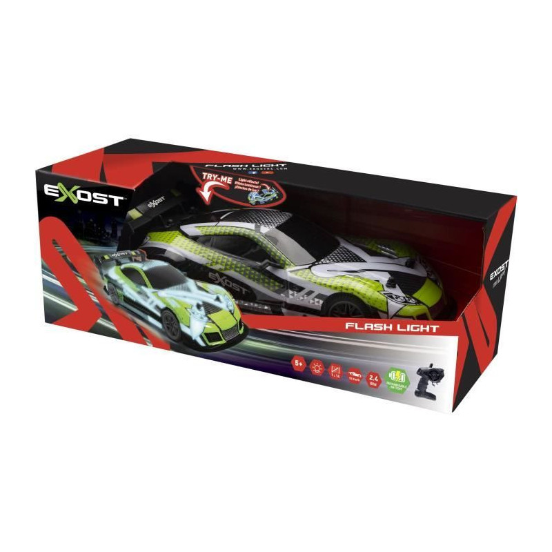 Remote Control Car - EXOST - Flash Light 1:14 - 15 km/h - 31 -5 cm - g