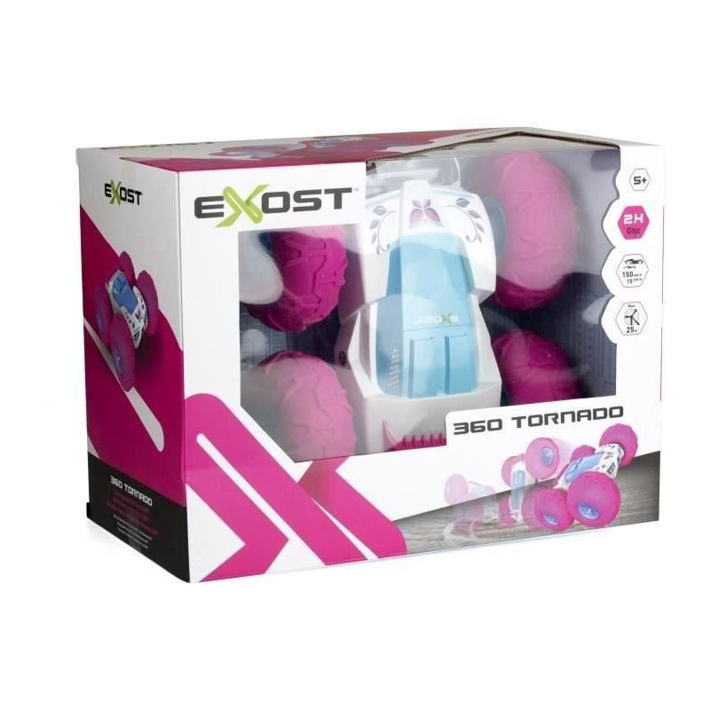 Remote controlled car 360 TORNADO PINK BATTERY - EXOST