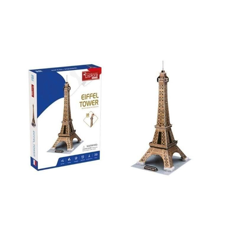 3D Puzzle - All Eiffel - Construction Game - EXPLORA - 39 pieces - Fro