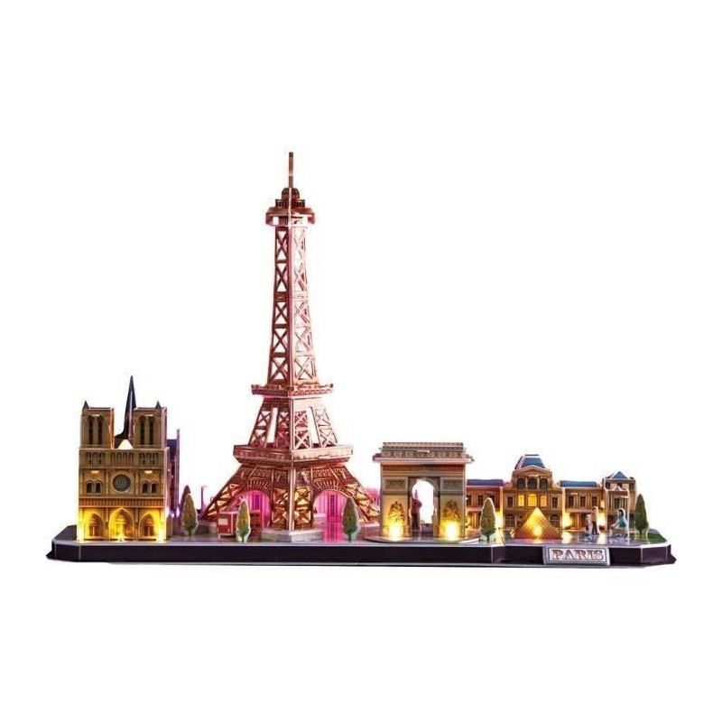 3D Luminous Puzzle - Monuments of Paris - Construction Game - EXPLORA