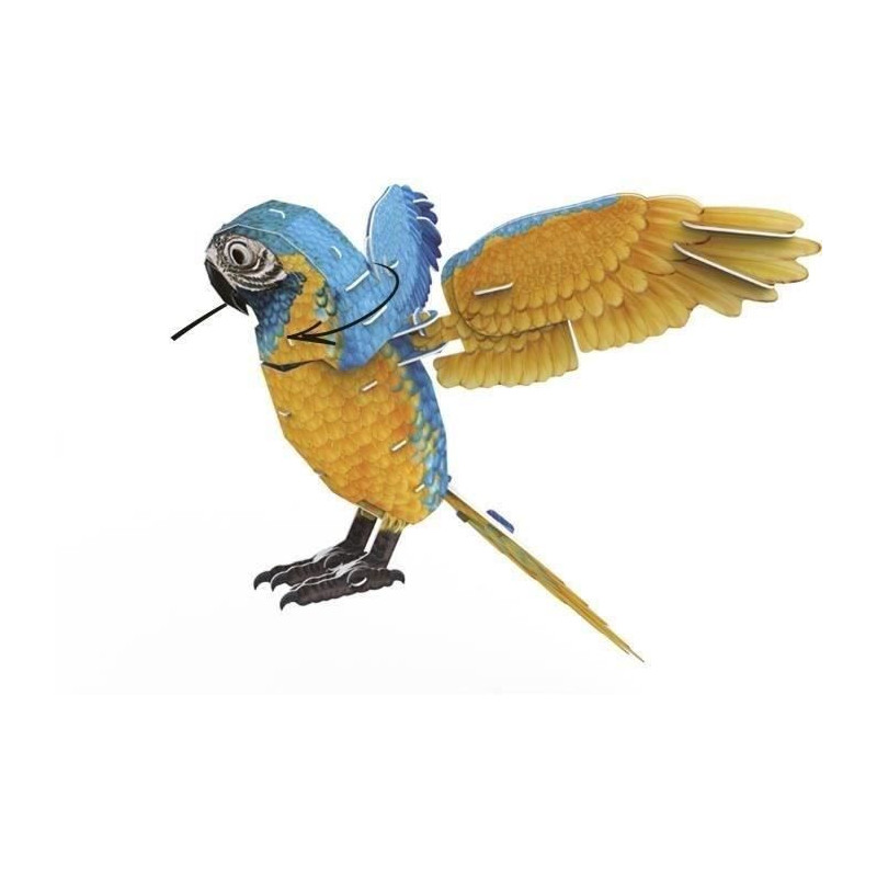 3D Puzzle - Parrot - Construction Game - EXPLORA - Bird - 94 pieces -