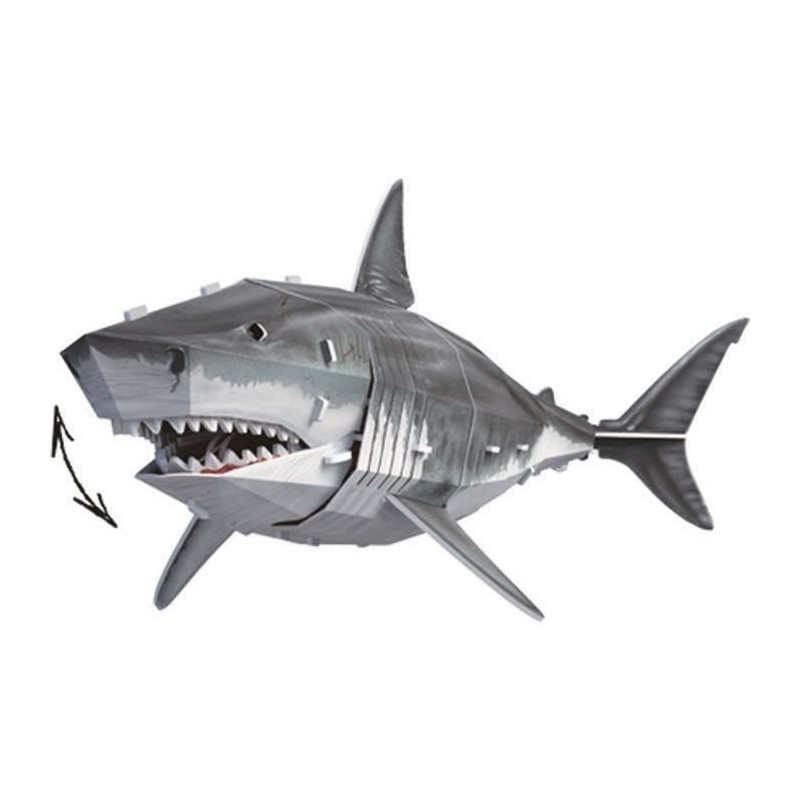3D Puzzle - Great White Shark - Construction Game - EXPLORA - 72 piece