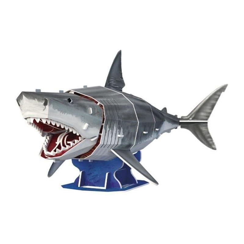 3D Puzzle - Great White Shark - Construction Game - EXPLORA - 72 piece
