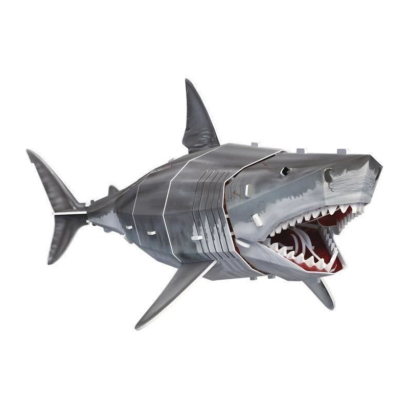 3D Puzzle - Great White Shark - Construction Game - EXPLORA - 72 piece
