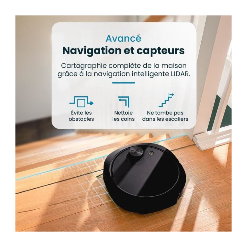 EZICLEAN All-in-one Z10 Plus Connected Robot Vacuum Cleaner with Empty