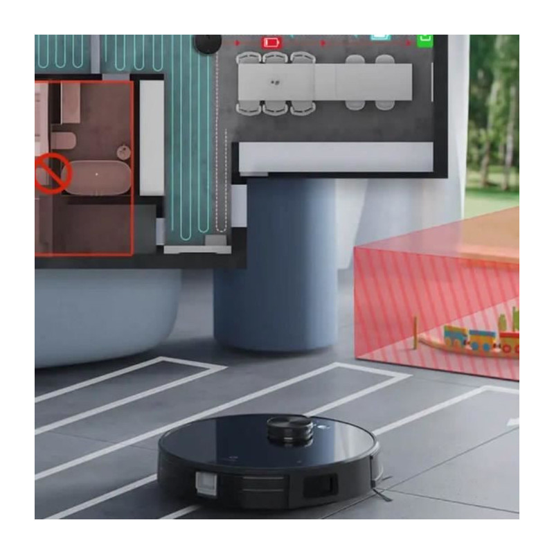 Connected Robot Vacuum Cleaner with suction base EZICLEAN I-Bot Z7 Sma