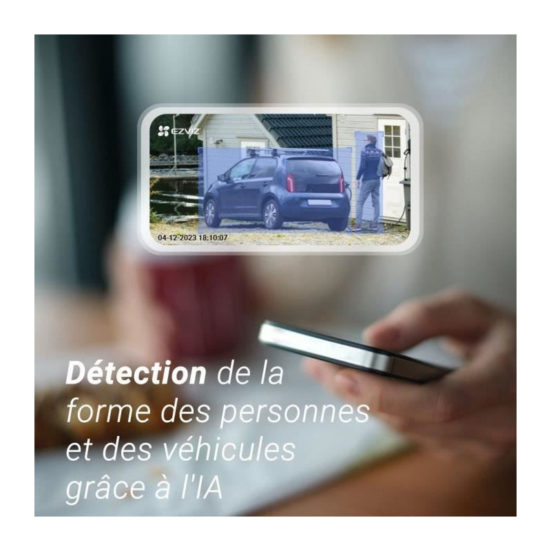 Motorized outdoor camera - EZVIZ - EB3 4G - 4G battery - AI detection