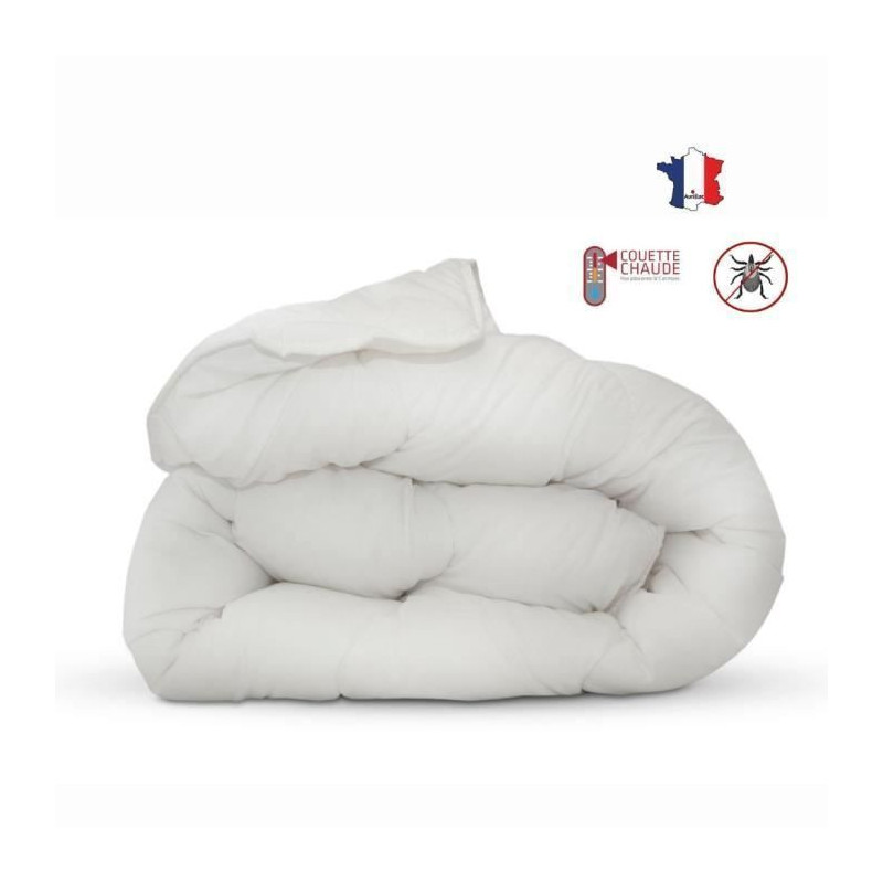 Anti -Acurian duvet - 220 x 240 cm - hot - 400 g/m² 2 people - White