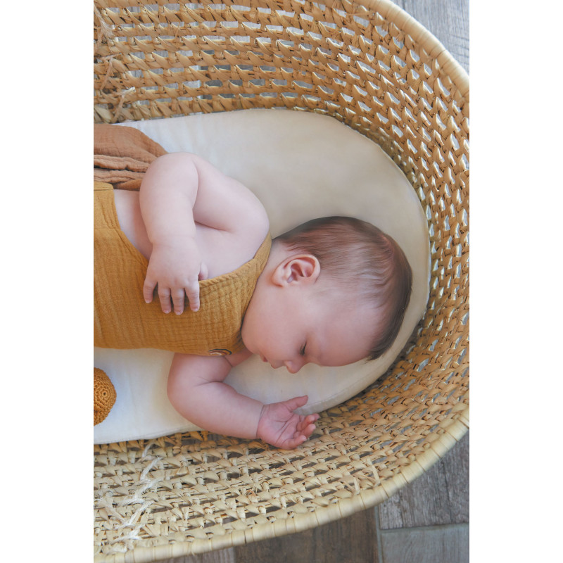 Pram mattress - 72 x 32 cm - Removable cover - Antibacterial - Anti-mo