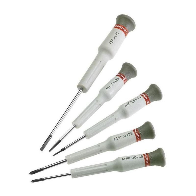 FACOM SET OF 5 PRECISION SCREWDRIVERS
