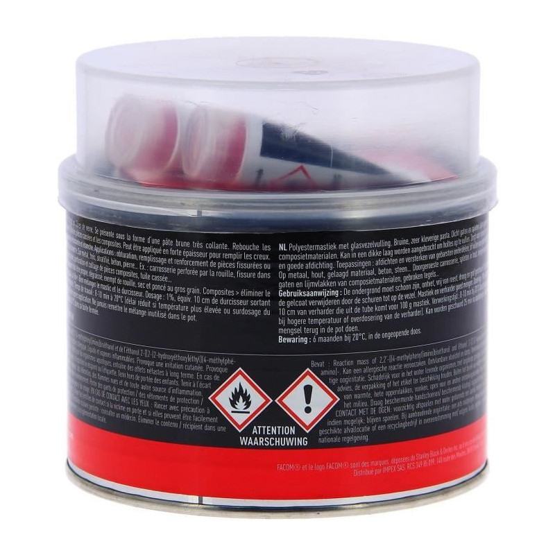 Facom Mastic Armed - Chased in glass fibers - 600 g