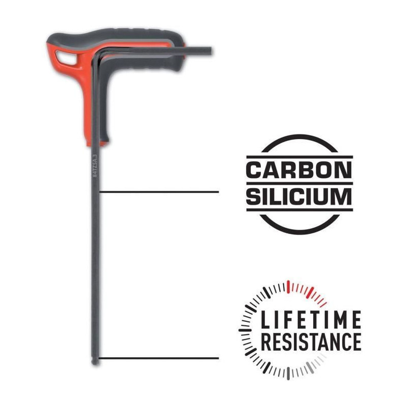 Set of 6 keys - FACOM - 84TZSA.PB - a Handles - T-shaped - 6 sides