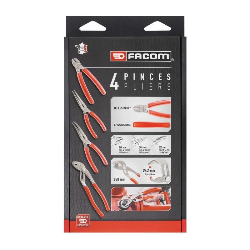 Set of 4 pliers - FACOM - GJP.A4PB - Serie G