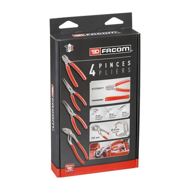 Set of 4 pliers - FACOM - GJP.A4PB - Serie G