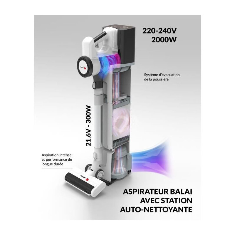 in 1 cordless broom vacuum cleaner - FAGOR FG6415 - 300W - With self-c